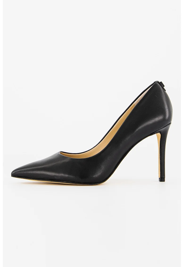 Pantofi din piele cu toc stiletto, Negru