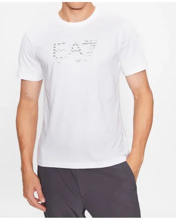 Tricou din bumbac cu emblemă, Alb