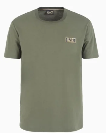 Tricou din bumbac cu emblemă, Verde
