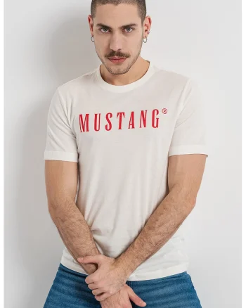 Tricou cu imprimeu logo, Alb