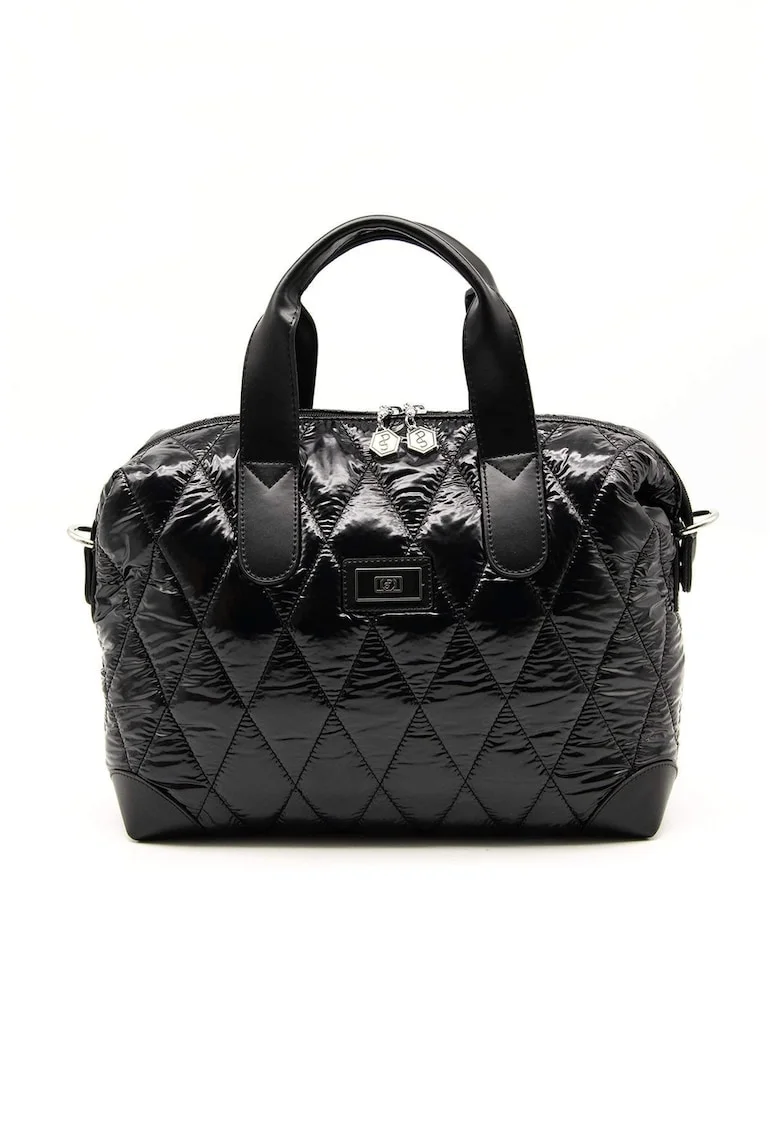 Geanta duffle cu logo, Negru, Negru, 22 x 32 x 12 cm