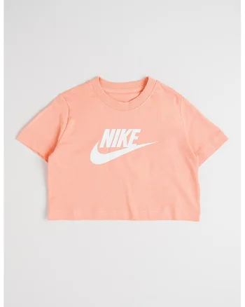 Tricou crop cu decolteu la baza gatului, Roz somon
