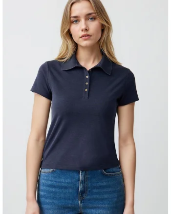 Tricou polo uni, Bleumarin
