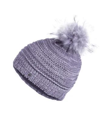 Caciula tricotata cu captuseala din fleece Silvretta, Gri melange