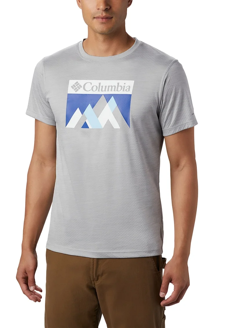 Tricou pentru drumetii si trekking Zero Rules™, Gri/Albastru