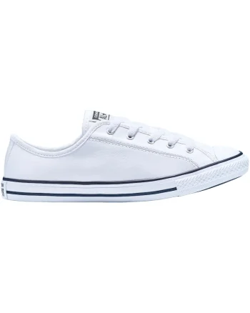 Tenisi,  Chuck Taylor All Star Dainty din piele, model Low Top, Alb