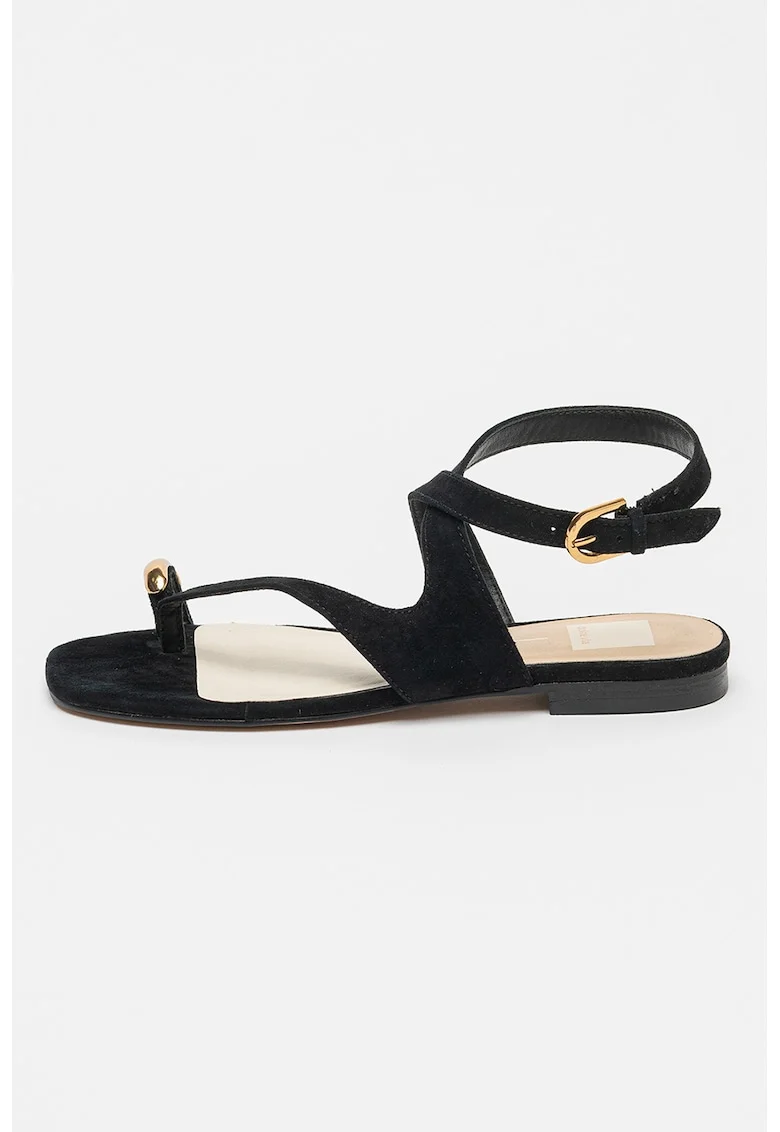 Sandale din piele intoarsa Earla, Negru
