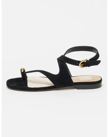 Sandale din piele intoarsa Earla, Negru
