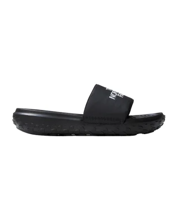 Papuci cu imprimeu logo Never Stop, Negru