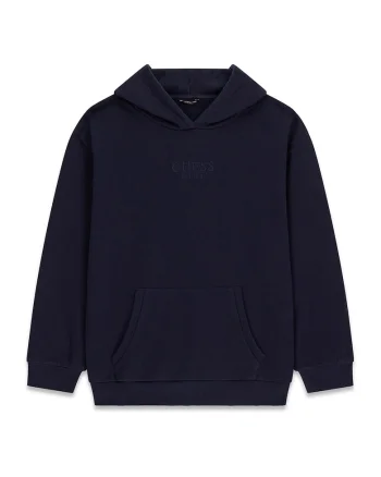 Hanorac supradimensionat cu broderie logo, Bleumarin