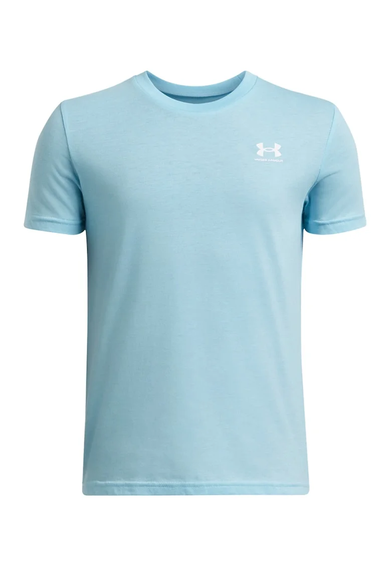 Tricou cu logo Sportstyle, Turcoaz/Alb optic