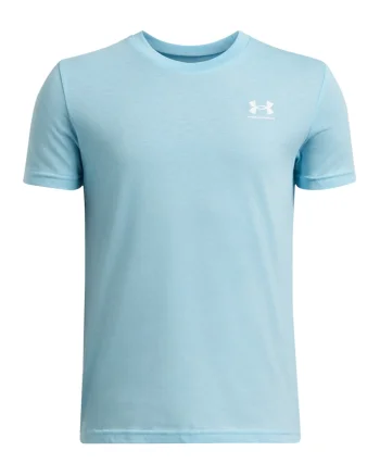 Tricou cu logo Sportstyle, Turcoaz/Alb optic