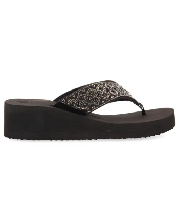 Papuci flip-flop wedge Drenove, Negru