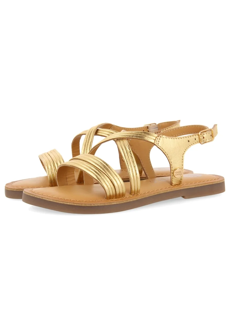 Sandale de piele cu aspect metalizat ANNEX 28311, Auriu