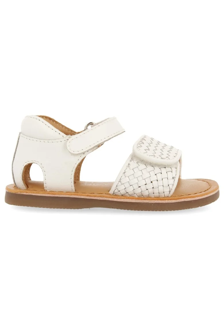 Sandale de piele cu velcro ATHENA 28301, Alb
