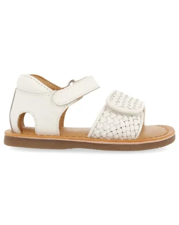Sandale de piele cu velcro ATHENA 28301, Alb