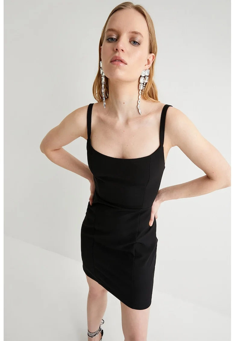 Rochie scurta cu bretele, Negru