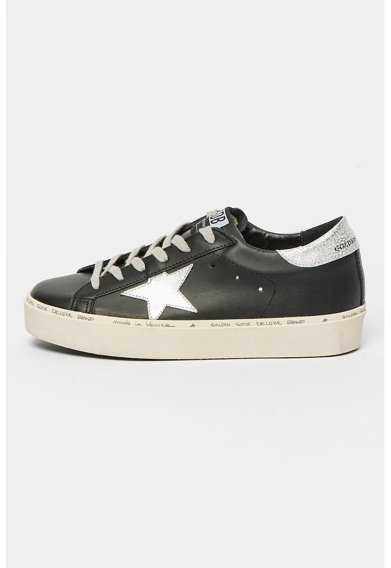 Pantofi sport Hi Star GWF00118 din piele, Negru/Argintiu