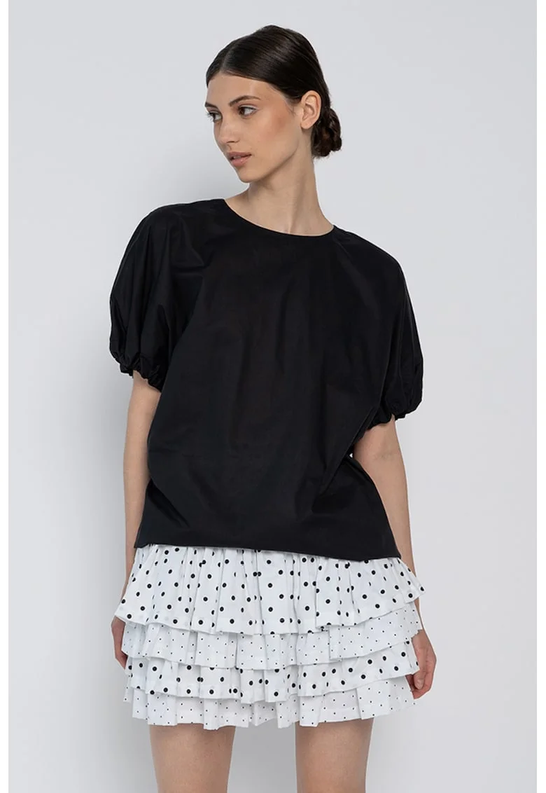 Bluza cu maneci bufante Gio, Negru