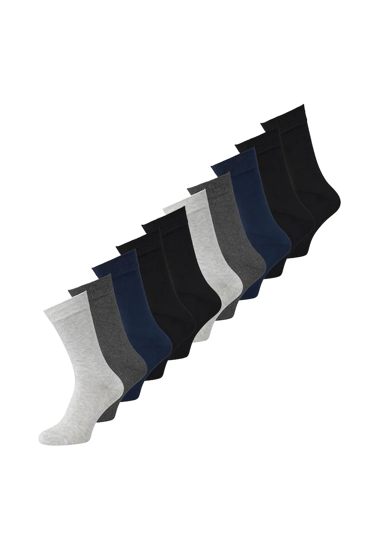 Set de sosete lungi - 5 perechi, Negru/Gri/Albastru