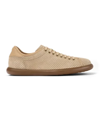 Pantofi sport de piele nabuc cu aspect perforat Pelotas Soller 27227, Bej