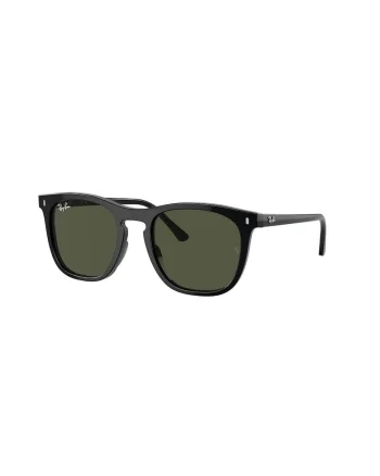Ochelari de soare patrati unisex cu lentile uni, Negru