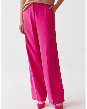 Pantaloni cu croiala ampla Masda, Fucsia