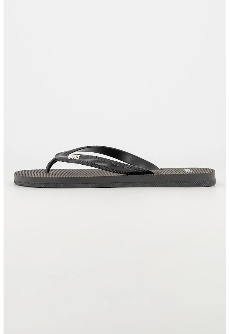 Papuci flip-flop cu logo Tracy, Negru