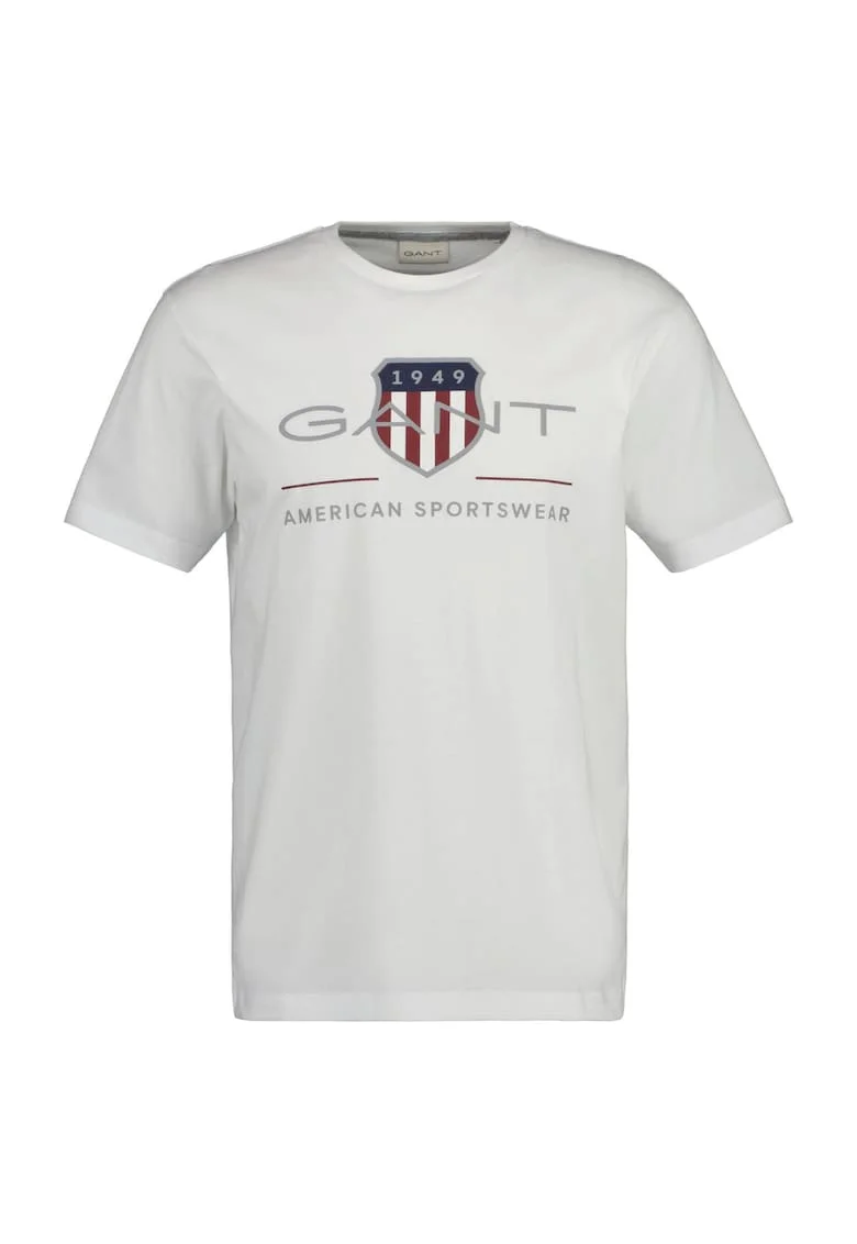 Tricou regular fit cu imprimeu logo Archive Shield, Alb