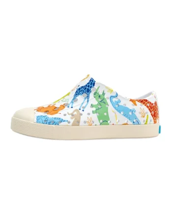 Tenisi flatform cu model, Alb/Galben/Portocaliu