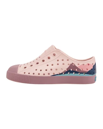 Pantofi flatform fara inchidere, Violet/Roz pal