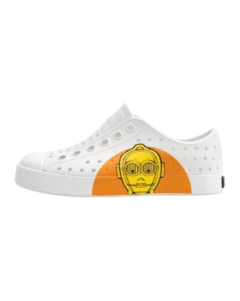 Tenisi flatform cu model, Alb/Galben/Portocaliu