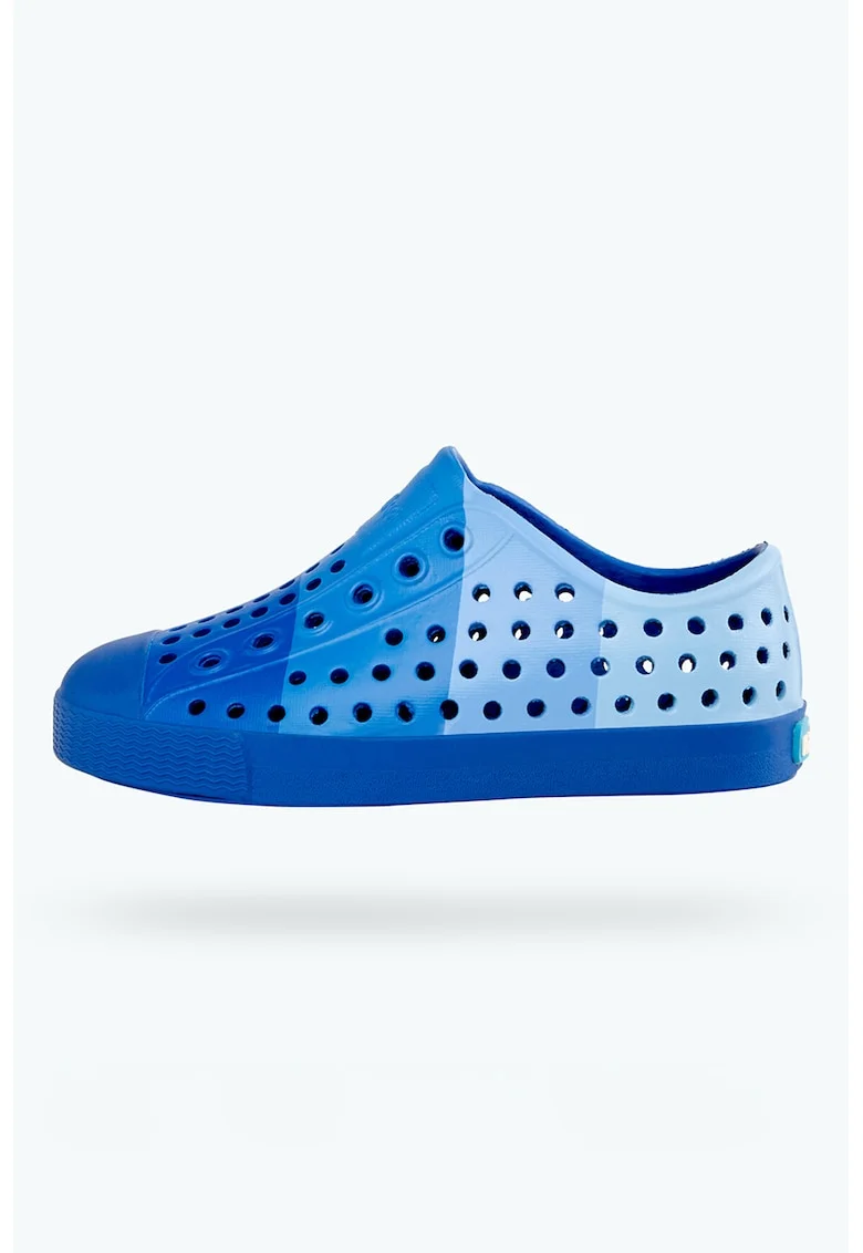 Pantofi flatform fara inchidere, Albastru pastel/Albastru royal