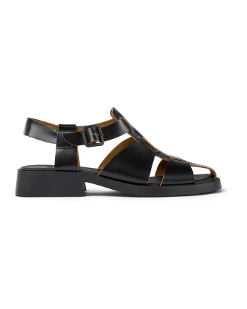 Sandale de piele Dana, Negru