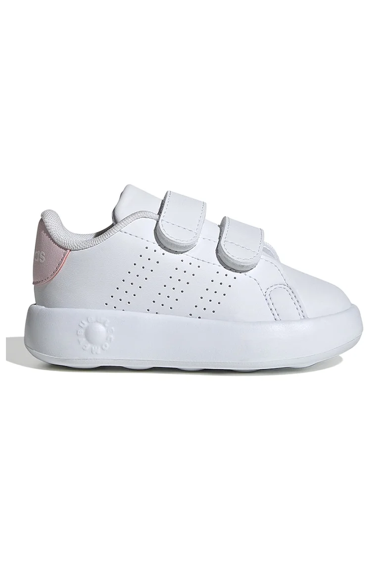 Pantofi sport de piele ecologica cu velcro Advantage, Alb