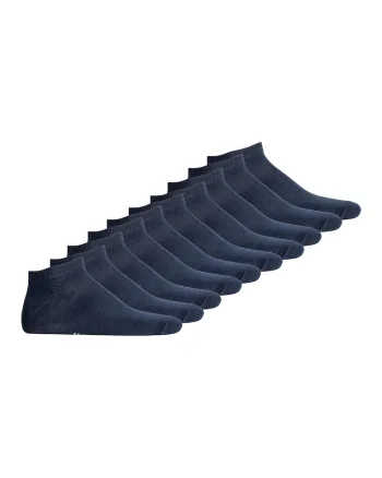 Set de sosete pana la glezna, din amestec de bumbac Classic StarChevron - 10 perechi, Bleumarin