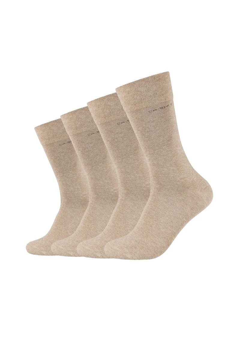 Set de sosete lungi unisex - 4 perechi, Maro nisip