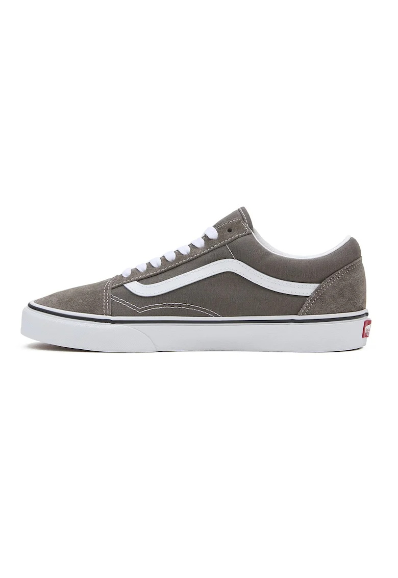Pantofi sport de piele intoarsa Old Skool, Alb/Maro taupe