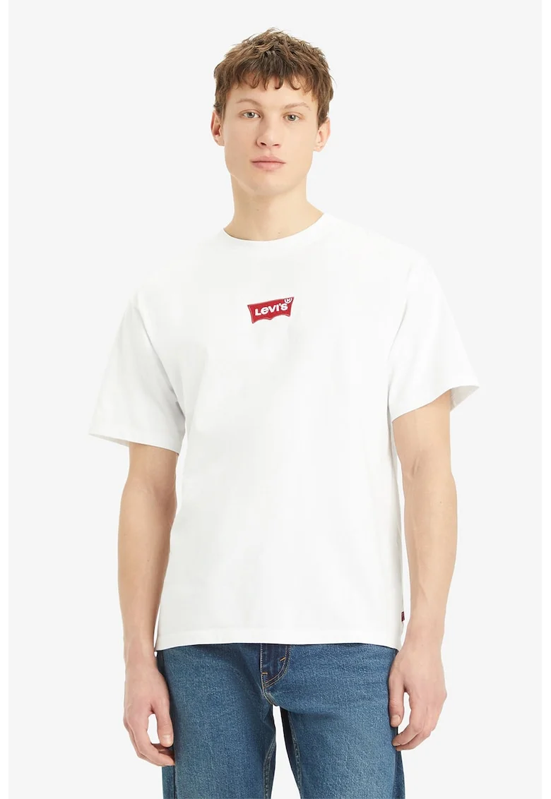 Youth Tricou lejer cu logo, Rosu/Alb