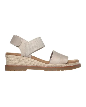Sandale-espadrile cu velcro, Maro taupe deschis