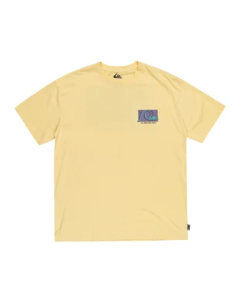 Tricou cu imprimeu logo pe spate, Galben