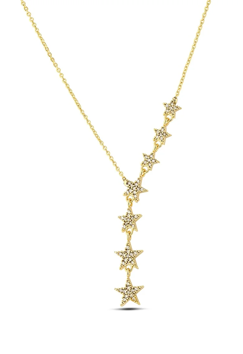 Colier cu zirconia, Auriu