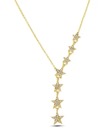 Colier cu zirconia, Auriu