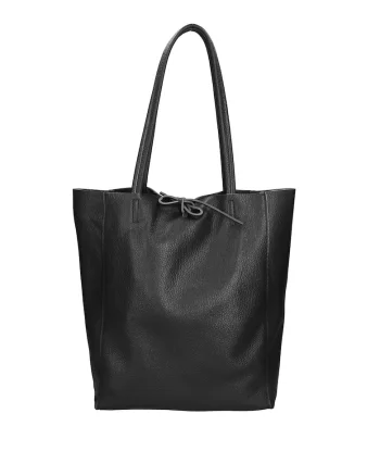 Geanta tote de piele 24145, Negru