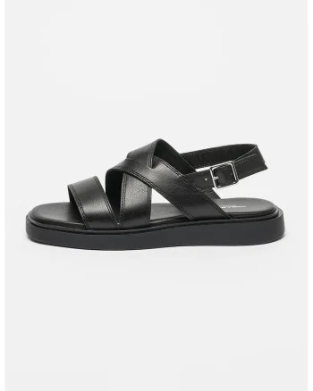 Sandale slingback de piele Connie, Negru