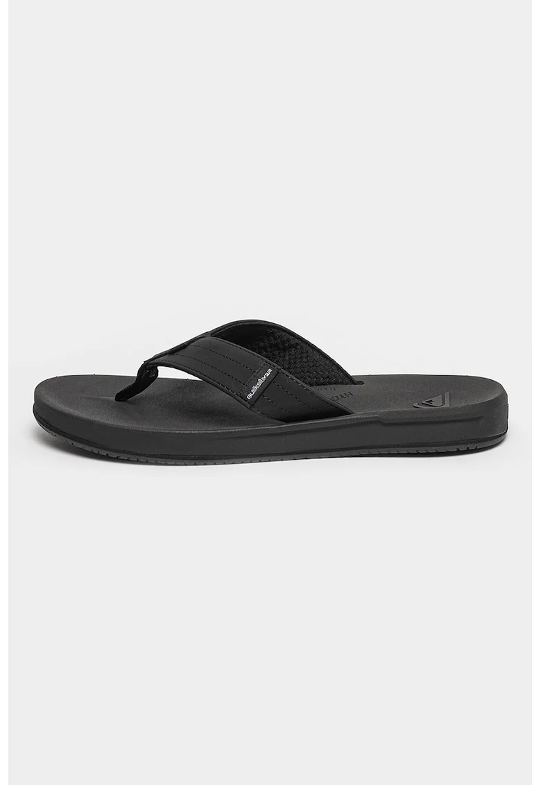 Papuci flip-flop cu logo Rivi, Negru