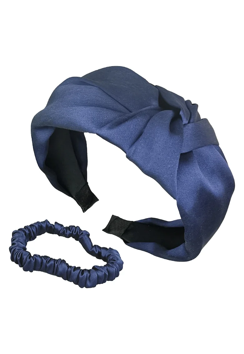 . Set de elastic si bentita din matase Delicat&Doux, Albastru