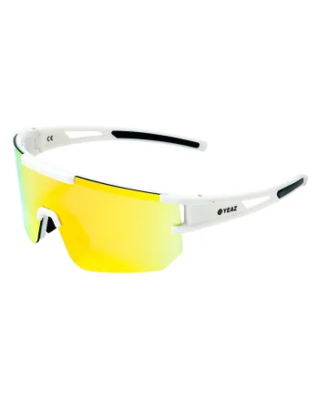 Ochelari de soare wrap unisex cu lentile oglinda Sunspark, Alb