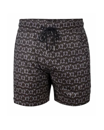 Pantaloni scurti de baie cu logo Sea Shey 28985, Negru