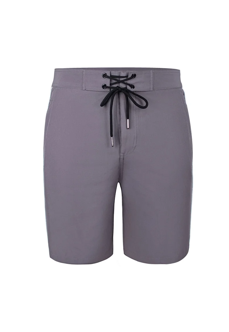 Pantaloni scurti de baie cu snur in talie DAVEY 28991, Gri